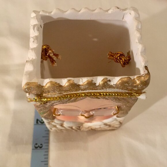 Magic Creations Santa & Mrs. Claus Ceramic Gift Bag Ornaments–1990s–Hand-Painted - Picture 11 of 16